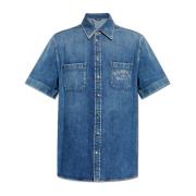 Dolce & Gabbana Denimskjorta med korta ärmar Blue, Herr