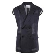 Sacai Twist Voile Vest Black, Dam