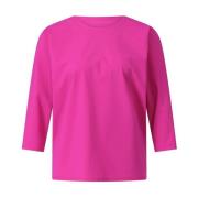 Raffaello Rossi Sportig 3/4 Ärm Jersey T-shirt Pink, Dam