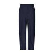 Raffaello Rossi Jersey Sportswear High-Waist Cropped Pants Blue, Dam