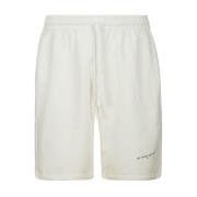 IH NOM UH NIT Logodetalj Bomull Dragsko Shorts White, Herr