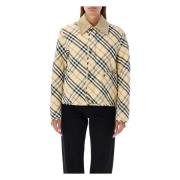 Burberry Quiltad Check Ytterkläder Jacka Beige, Dam