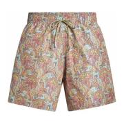 Etro Klarblå Blommig Badshorts Multicolor, Herr