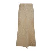 Issey Miyake Mocka Veck Kjol Beige, Dam