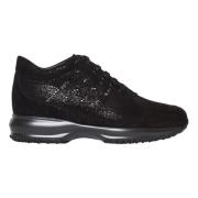 Hogan Svart Rhinestone Sneakers Aw23 Black, Dam