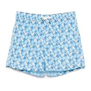 Fedeli Polyester Badshorts med Elastiskt Bälte Blue, Herr