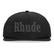 Rhude Keps med Platt Skärm och Logotyp Black, Herr