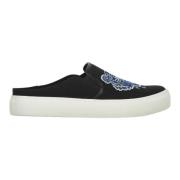 Kenzo Broderad Logga Tygtofflor Black, Dam