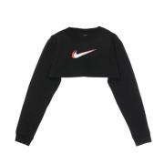 Nike Kortärmad, cropped topp med tryck Black, Dam