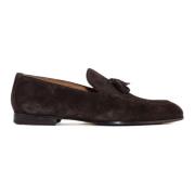 Doucal's Brun Mocka Loafers med Tassel Detalj Brown, Herr