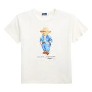 Polo Ralph Lauren Vit Polo Bear Jersey Tee White, Dam