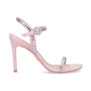 Stuart Weitzman Rosa Höga Klack Sandaler Pink, Dam