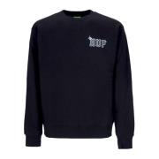 HUF Svart Crewneck Sweatshirt med Logo Black, Herr