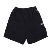 Obey Svarta Ripstop Cargo Shorts med Fickor Black, Herr