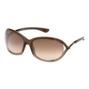 Tom Ford Brun Shaded Solglasögon Jennifer FT 0008 Brown, Dam