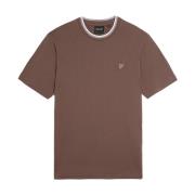 Lyle & Scott SS T-shirts Tipped Superfine T-shirt Brown, Herr