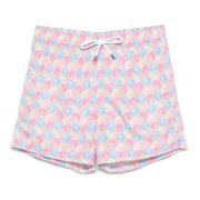 Fedeli Polyester Badshorts med Dragsko Pink, Herr