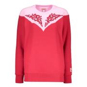 Kenzo Bomull crew-neck sweatshirt med ribbade kanter Red, Dam