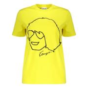 Kenzo Broderad bomullst-shirt Yellow, Dam