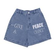 Obey Denim Shorts Blue, Dam