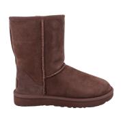 UGG Korta mocka ankelboots med fejkpäls Brown, Dam