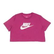 Nike Kaktusblomma Crop Icon Tee Red, Dam