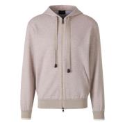 Brioni Bomullsblandning Hoodie med Dragkedja Beige, Herr