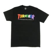 Thrasher Multifärgad Regnbåge T-shirt Svart Herr T-shirt Black, Herr