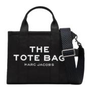 Marc Jacobs Svart Canvas Liten Tote Väska Black, Dam