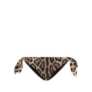 Dolce & Gabbana Leopard Print Bikini Beachwear Marrone Brown, Dam