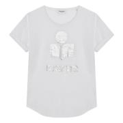 Isabel Marant Étoile Kortärmad rund hals T-shirt White, Dam