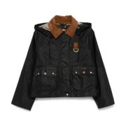 Barbour Svart Erma Jacka med Avtagbar Huva Black, Dam