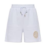 Versace Jeans Couture Shorts med broderad logotyp White, Dam