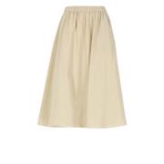 Kenzo Beige Kjol i Bomullsblandning med Fickor Beige, Dam