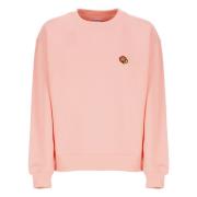 Kenzo Rosa Bomullsweatshirt med Blomsterbroderi Pink, Dam