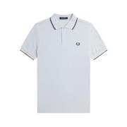 Fred Perry Grå Polo med Dubbel Rand Gray, Herr