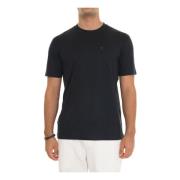 Emporio Armani Logotyp T-shirt, rundad hals, korta ärmar Blue, Herr