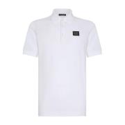 Dolce & Gabbana Logo Plaque Polo Krage T-shirts White, Herr