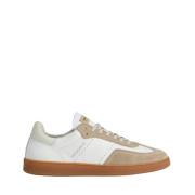 Woolrich Vita lädersneakers med beige accenter White, Herr