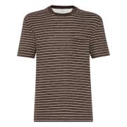 Brunello Cucinelli Brun Bomull T-shirt Brown, Herr