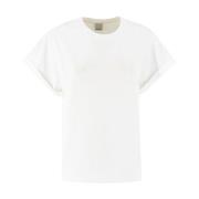 PINKO Crew-neck Jersey T-shirt med Lover Print White, Dam