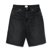 Haikure Svarta Denimshorts Klassisk Stil Black, Herr