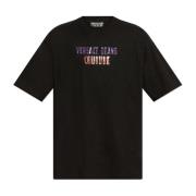 Versace Jeans Couture T-shirt med tryckt logotyp Black, Herr