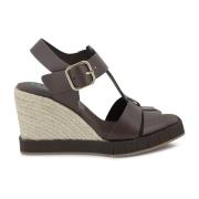 Paloma Barceló Bruna läderkil sandaler Carla espadril Brown, Dam