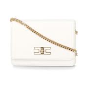 Elisabetta Franchi Ivory Kedja Axelremsväska Beige, Dam