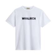 Woolrich Ekologisk Bomull Jersey T-shirt Vit White, Herr