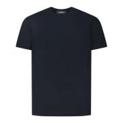 Zanone Blå Bomull Crêpe T-shirt Blue, Herr