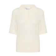 My Essential Wardrobe Snow White Polo Blus Tröja White, Dam