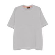 Napapijri Grå Logo Patch Crew Neck T-shirts Gray, Herr