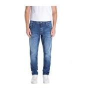 Replay Slim Super Stretch Denim Jeans Blue, Herr